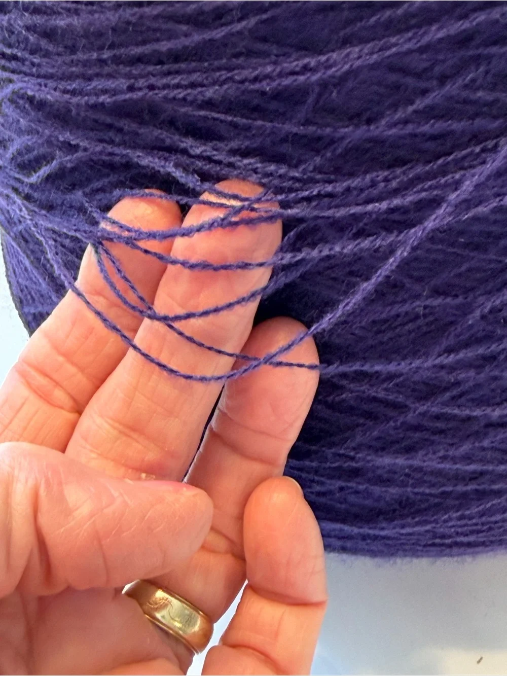 Premium Smokey Plum Acrylic Yarn Cone - Deep Purple